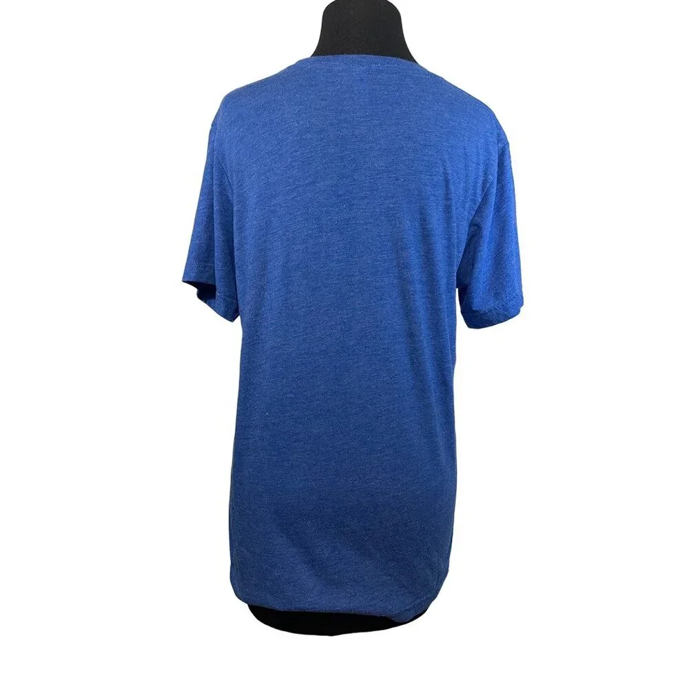 Bella Canvas Mens Graphic T-Shirt Blue M Cotton Blend Bud Light LII Super Bowl - Picture 4 of 6